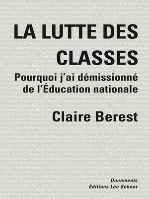 cover image of La lutte des classes